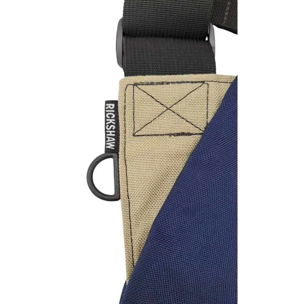 Rickshaw Small Zero Messenger Bag Adjustable Strap Blue Pink Canvas Francisco